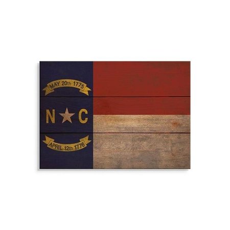 WILE E. WOOD Wile E. Wood FLNC-1511 15 x 11 in. North Carolina State Flag Wood Art FLNC-1511